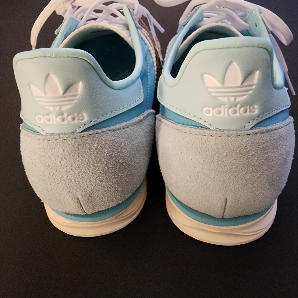 Adidas Women's Light Blue and White Sneakers - Picture 10 of 14